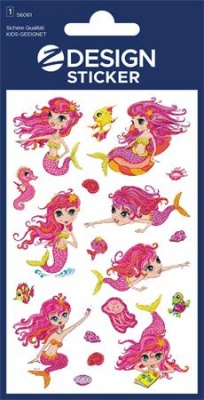 Matrica, fólia,  1 ív, 76x120 mm, AVERY ZWECKFORM, "Z-Design No.56061",  hableány