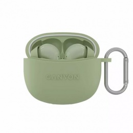 Fülhallgató, TWS vezeték nélküli, Bluetooth 5.3, CANYON "TWS-5", zöld