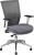 Irodai szék, karfás, hamuszürke szövet, feszített hálós háttámla, fehér váz, alumínium lábkereszt, MAYAH "Radar III"