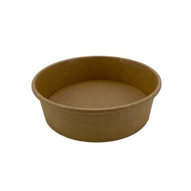 begreen kraft kerek salátás tál, barna, 685 ml logózható 50db/csomag