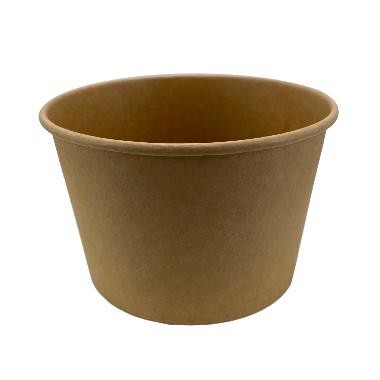 begreen kraft kerek salátás tál, barna, 1150 ml logózható 50db/csomag