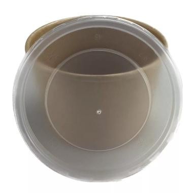 begreen PET tető kraft kerek salátás tálhoz, víztiszta, Ø150 mm 50db/csomag