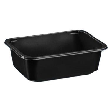 1000 ml Síkperemű fóliázható doboz Fekete 160db/cs