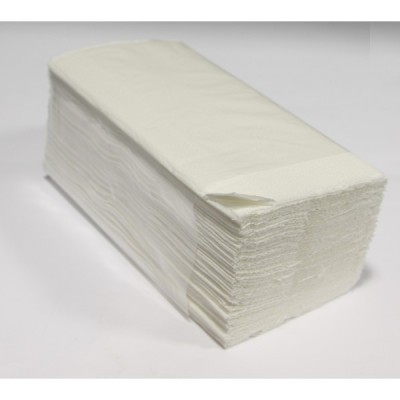 Hajtogatott kéztörlő natúr, újrahasznosított alapanyagból készült, egyrétegű, 25 x 23cm-es