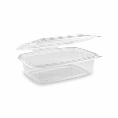 PP Ovális víztiszta egybefedeles doboz 750 ml (újrahasznosítható)