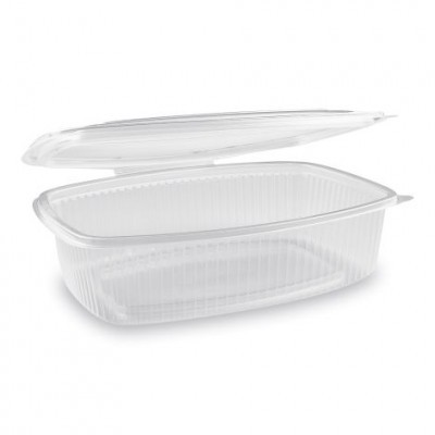 PP Ovális víztiszta egybefedeles doboz 1500 ml (újrahasznosítható)
