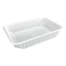 500 ml Fehér szögletes alj ételkiszállító elviteles doboz PP (181x132x35mm) 50db/cs, 500db/krt