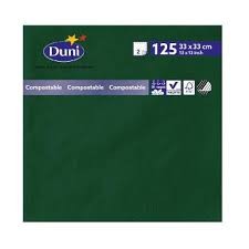 Duni 180382 tissue szalvéta, zöld, 33x33cm, 2 rétegű, 1/4 hajtott, 2000db/karton