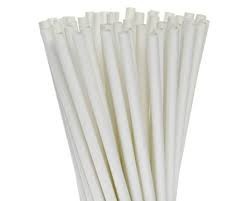 PLA FEHÉR SZÍVÓSZÁL - 6,5 MM X 23 CM 500db/csomag