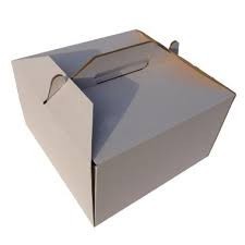 Tortadoboz kicsi papír, fehér 26x26x15cm 10db/csomag