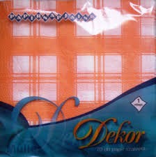 Dekor kockás szalvéta, 1 r., 32*32 cm 70 db piros