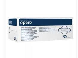 OPERO Szájmaszk ECO 3 rétegű kék, zöld vagy fehérszínben, flíz, gumis(50 db/doboz) (Mercator)