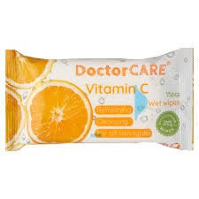 Doctor Care  C Vitaminos nedves kendő 15db100% lebomló, aktív C-vitaminnal
