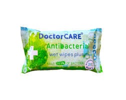 Doctor Care Antibakteriális nedves törlőkendő 15db100% lebomló