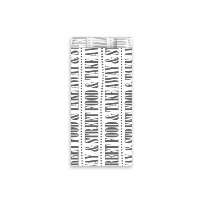 Hot-dog / Wrap papírzacskó 80+40x170 mm STREET FOOD