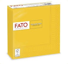 FATO - 24x24 Fehér Koktél szalvéta 1/4 hajtással100 lap, sárga, 2 rétegű