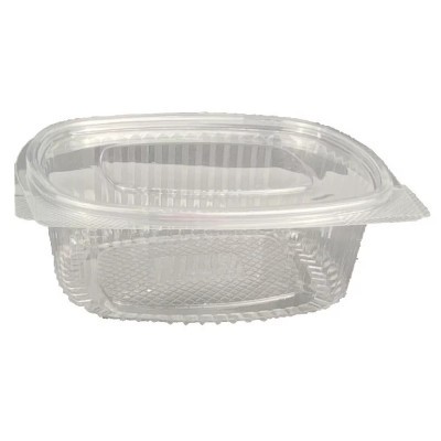 PP Ovális víztiszta egybefedeles doboz 500 ml (újrahasznosítható)