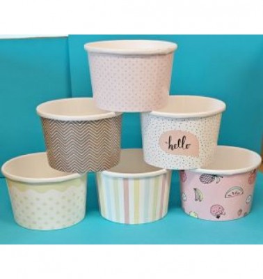 Fagyis papírpohár, pasztel 130ml