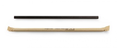 Szívószál fekete PAPÍR egyesével csomagolt/komp. BUBBLE TEA 210 mm Q: 12 mm