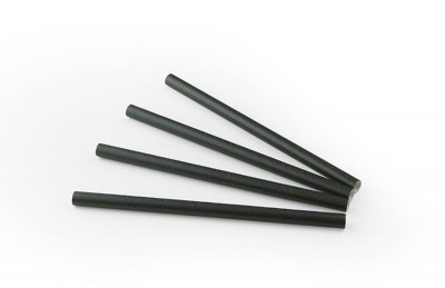 Fekete papír szívószál 150x7mm