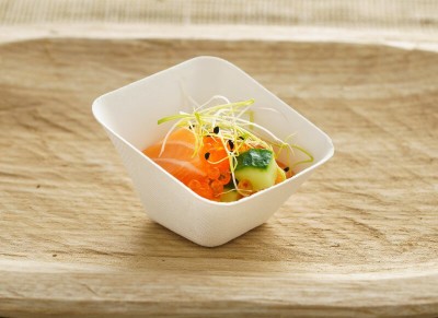 Cukornád Finger food tál szögletes 6,5 x 6,5 x 1,2 cm