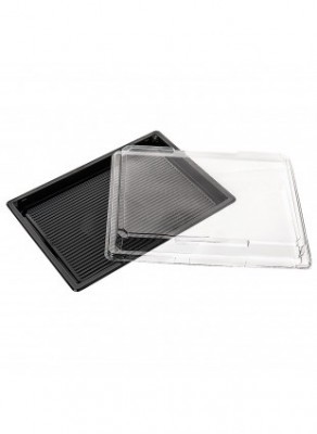 Sushi doboz négyszögletes extra (255x185x20mm) 50db/cs 400db/krt