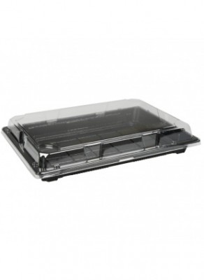 Sushi doboz tetővel PS 25,6x18,5x2,2cm (11) 50db/cs 200db/krt