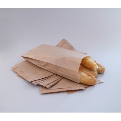Papírzacskó BAGUETTE tasak Kraft 12,4+5*45cm barna