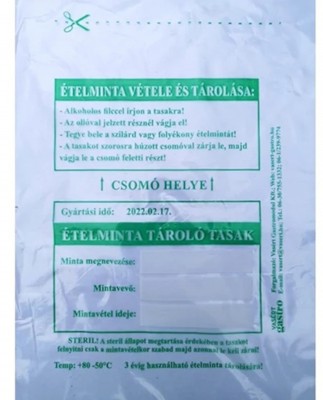 ÉTELMINTA TÁROLÓ MŰANYAG TASAK