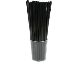 PLA FEKETE SZÍVÓSZÁL - 8 MM X 24 CM 500db/csomag