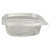 PP Ovális víztiszta egybefedeles doboz 500 ml (újrahasznosítható)
